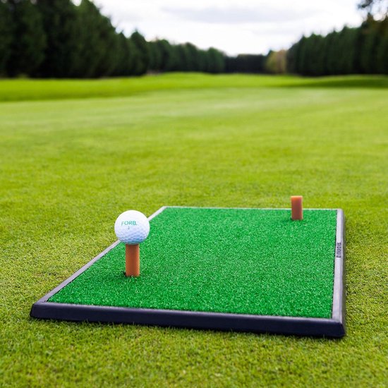 Golf Mat - Trainingsmat Slag - Golf Oefenen - Tweezijdig Gras - 60 x 30 cm - Groen