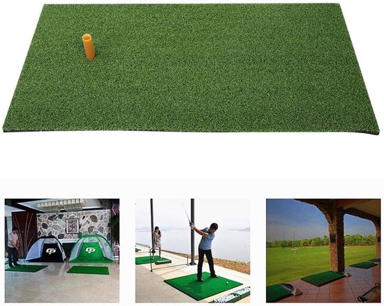 Golf Mat voor Indoor en Outdoor Training - 24 x 12.2 inch Hitting Mat met Rubber Tee en Grasoppervlak voor Verbetering van Swing Techniek van GOLF