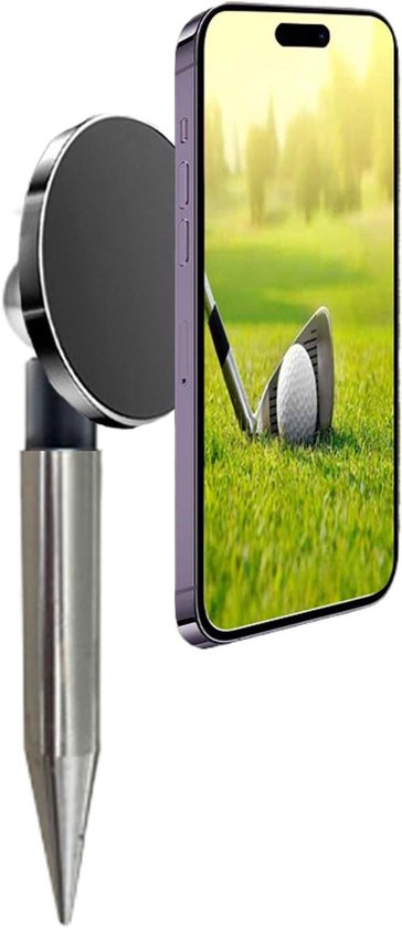 Golf Monopod - Telefoon Statief - Golf Swing Analyseren - Magnetische Grond Spike - 80 cm - Zwart