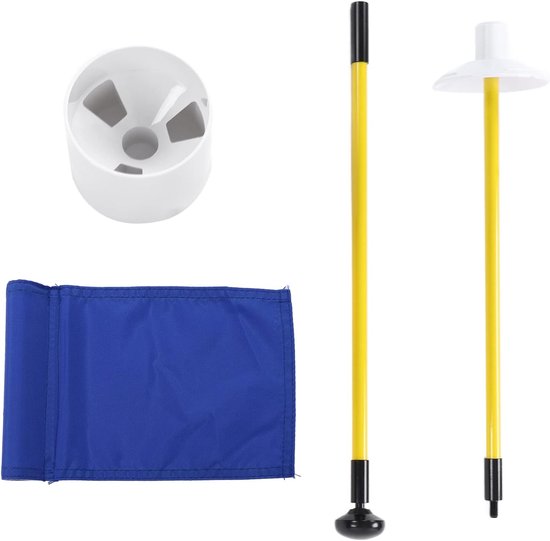 Golf Oefen Set - Putting Green Vlaggenstok - Golf Oefenen - Afneembaar Ontwerp - 83 cm - Blauw