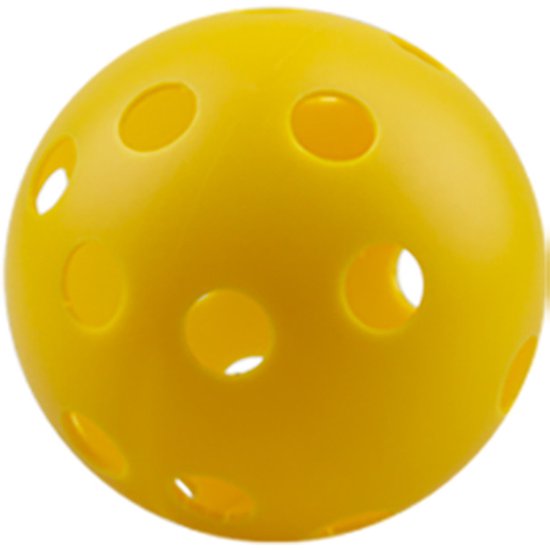 Golf-oefenbal - 10 stuks - luchtstroom holle oefengolfballen 72 mm - plastic - voor schommel, praktijk, rijbereik, thuis, buiten, golfspellen voor volwassenen, kinderen - geel van Weishengdao
