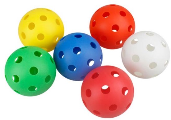 Golf oefenballen - Airflow Hollow oefengolfballen - Plastic golf trainingsballen - Geschikt voor swingtraining, driving range, thuis, buiten golfen - 6 stuks - 72 mm van Merkloos