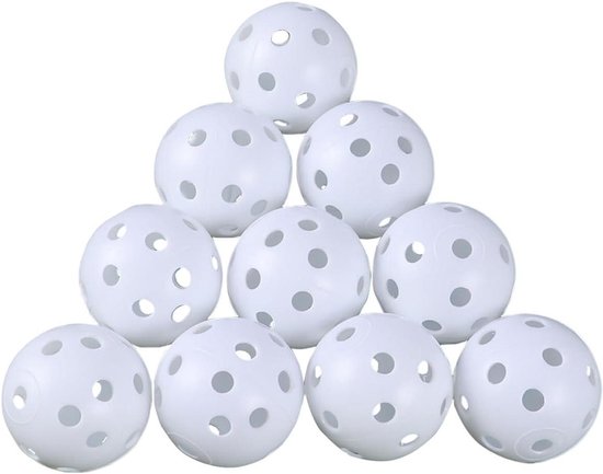 Golf Oefenballen - Golftrainingsballen Plastic - Golf Oefenen - Lichtgewicht Beperkte Vlucht - 41 mm - Wit
