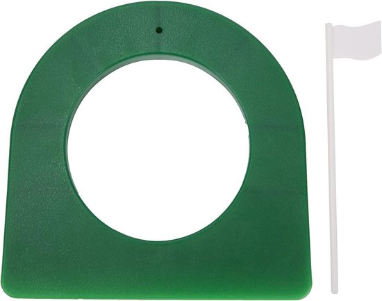 Golf Oefenbeker - Putterplaat Trainingshulp - Putting Vaardigheden Verbeteren - Afneembare Vlag - 11 cm Diameter Gat - Groen