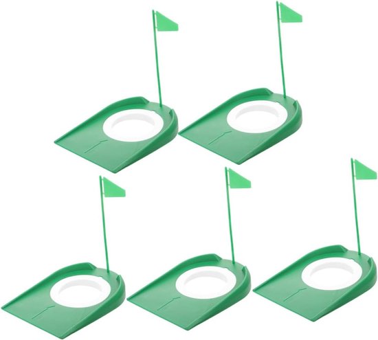 Golf Oefenbeker - Putting Cup - Golf Training - Draagbaar Ontwerp - 18x13x5.5CM - Groen