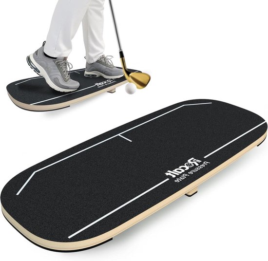 Golf Oefenbord - Balansbord Golf - Swing Verbeteren - Antislip Oppervlak - 76 cm - Zwart