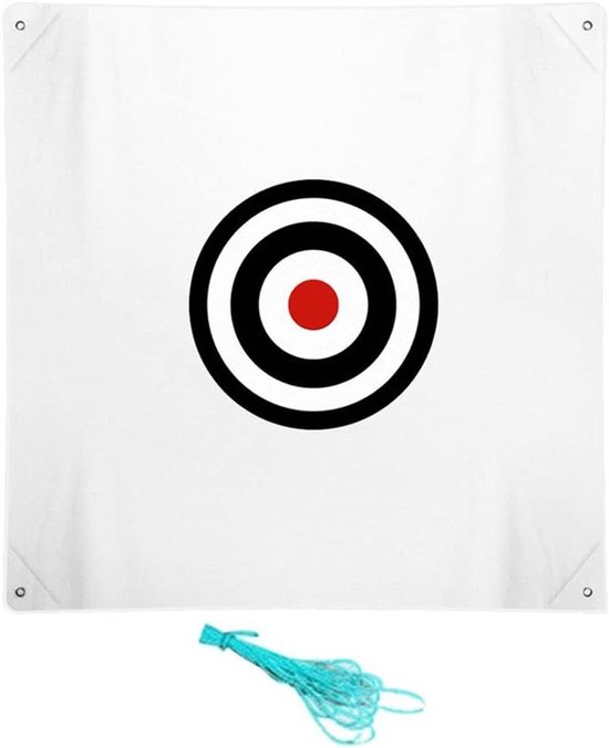 Golf Oefendoek - Golf Trainingsdoek - Golf Chipping Oefenen - Stevig Canvas Materiaal - 146 x 146 cm - Zwart