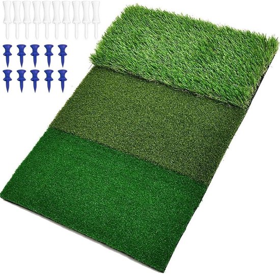 Golf Oefenmat 3-in-1 60x30cm voor Rough en Fairway, Ideaal voor Exit Training en Golfvaardigheden Verbeteren
