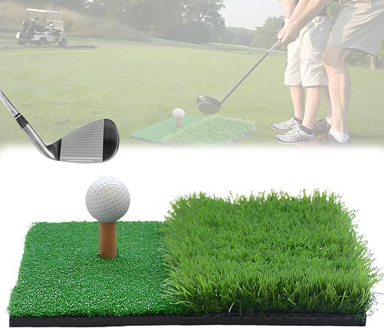 Golf Oefenmat 30x30 cm - Ideaal voor Thuis, Tuin en Garage, Perfect voor Beginners, Golf Simulator en Netten, Verbeter je Swing en Precisie van Merkloos