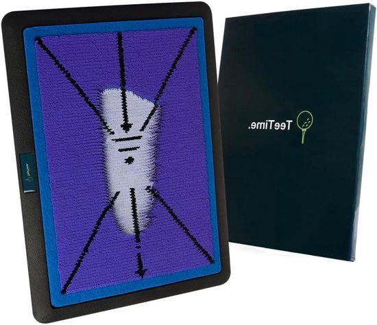 Golf Oefenmat - Golf Swing Trainer - Golfslag Verbeteren - Dubbelkleurig Paillettenontwerp - 40 x 30 cm - Blauw