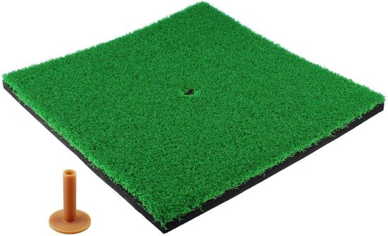 Golf Oefenmat - Golfmat - Golfslag Oefenen - Antislip Rubberen Basis - 30.5 x 30.5 cm - Groen