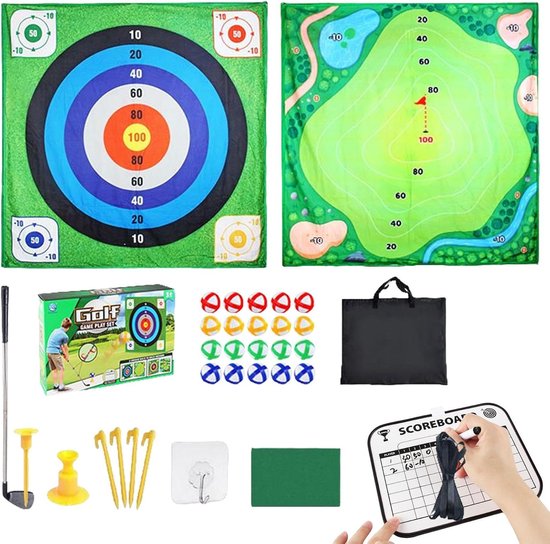 Golf Oefenmat - Putting Mat - Golfvaardigheden Verbeteren - Dubbelzijdig Ontwerp - 150x150cm - Niet gespecificeerd