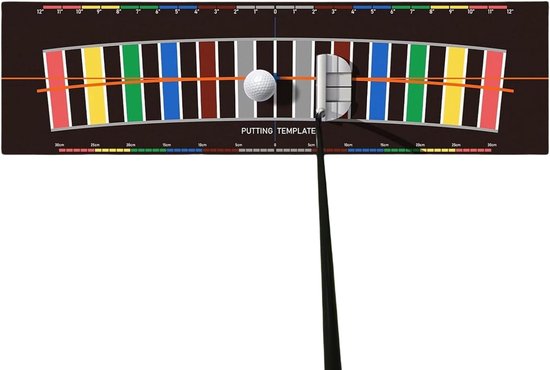 Golf oefenmat - Putting trainer - Golfvaardigheden verbeteren - Booglay-out precisie - 3 meter lang - Groen van GOLF
