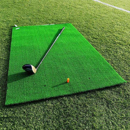 Golf Oefenmat - Slagmat - Golf Techniek - Inclusief Tees - 152x98 cm - Groen
