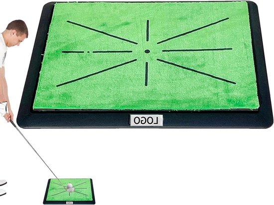 Golf Oefenmat - Swing Platform - Golfslag Verbeteren - Antislip Trainingsmat - 44 x 34 cm - Groen