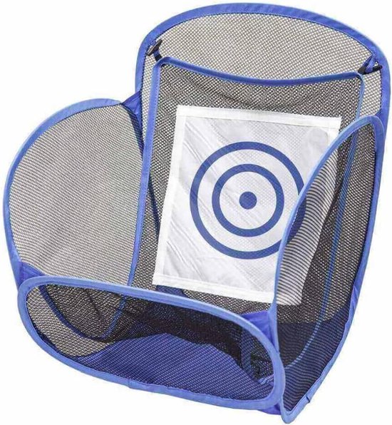 Golf Oefennet - Chipping Net - Golf Training - Inclusief Doel - 45x45x33 cm - Blauw van GOLF
