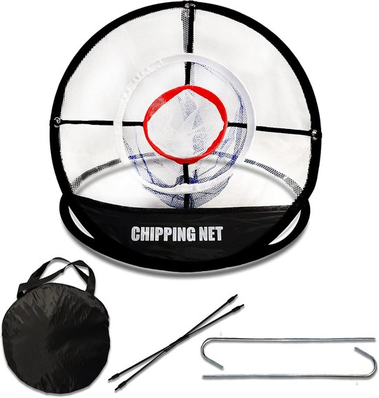 Golf oefennet - Chippingnet - 50x50cm - 3 gaten - Nauwkeurigheid en swing oefenen - Hittingnet - Targetnet - Net - Oefennet - Chipping - Golftrainingsmateriaal - Golfnetten - Buiten Oefennet voor golfen - Golfnet voor in de tuin - Trainingsmaterialen van Merkloos