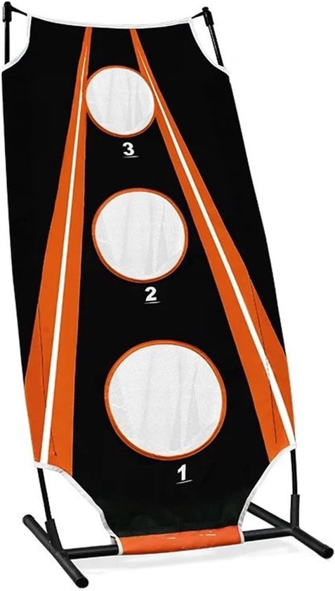 Golf Oefennet - Golfslag Trainingskooi - Golfvaardigheden Verbeteren - Lichtgewicht en Opvouwbaar - 136 cm - Oranje
