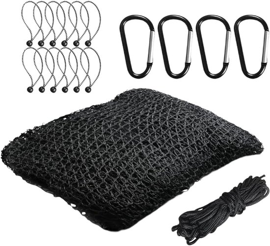 Golf Oefennet - Vangnet Sportnet - Sportvaardigheden Verbeteren - Zeer Belastbaar Nylon - 3 x 3 m - Zwart