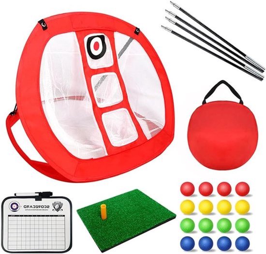 - Golf oefennetset - Chippingnet - Opvouwbaar - pop-up - golf oefennet - Golf oefennet - Chipping oefennet - Geschikt voor - Golf - Groen