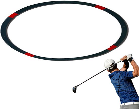 Golf Oefenringen - Golf Oefenhulpmiddel - Golfslag Verbeteren - Flexibel Vormbaar - Diameter tot 182 cm - Geel