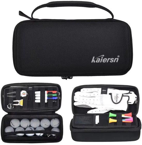 Golf Organizer Case – Complete Opbergtas voor Golf Accessoires – Inclusief Handschoenen Houder & Tee Organizer – Ideaal voor Golf Liefhebbers van Merkloos