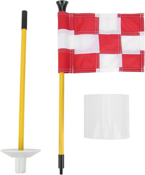 Golf Pin Vlaggenstok Set - Putting Green Vlaggenstok - Golf Oefenen - Eenvoudig Drainage Ontwerp - 45 x 10 cm van GOLF
