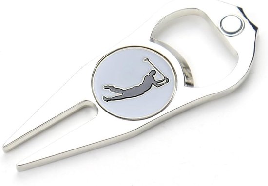 Golf pitch fork - dubbele vork - met magnetische balmarker - snel repareren van balmerken - SnelShoppen van GOLF