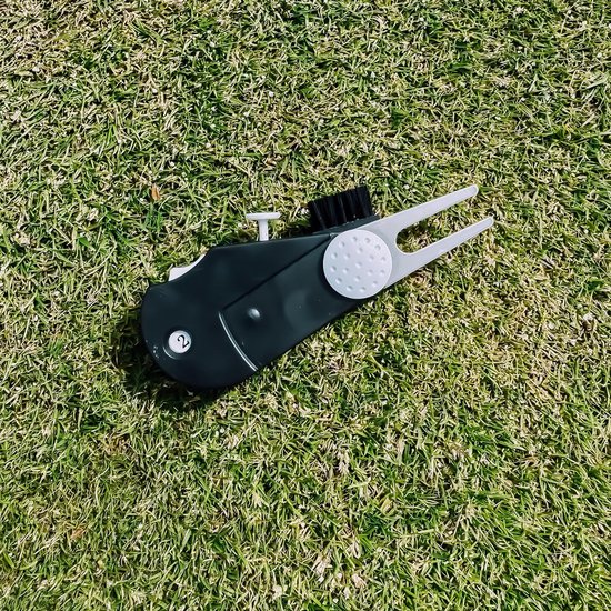 Golf Pitchfork - 4 in 1 Tool - Green Reparatie - Inclusief Marker - One Size