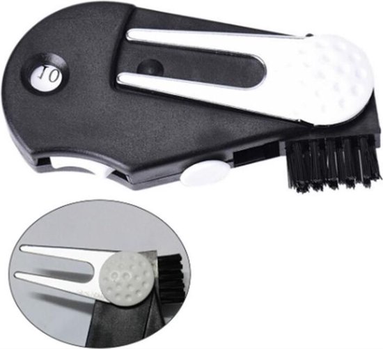 *** Golf-Pitchfork-Metaal-Accessoire-Marker-ZWART - van Heble® *** van Heble®