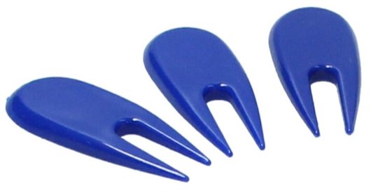 Golf Pitchfork - Pitch Fork Golf Plastic - 3 stuks - Blauw van MW Products