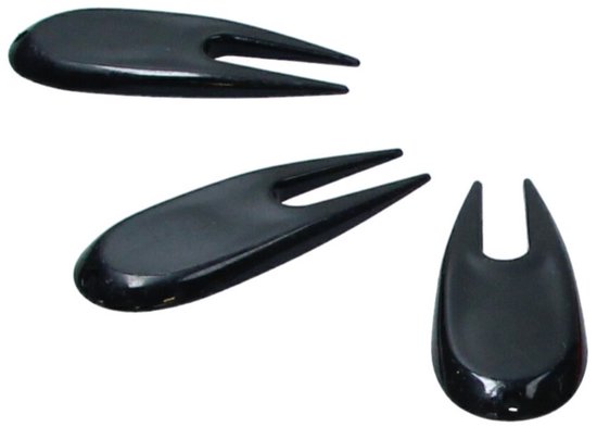 Golf Pitchfork - Pitch Fork Golf Plastic - 3 stuks - Zwart van Merkloos