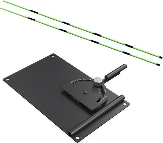 Golf Plane Trainer - Golf Alignment Sticks - Golfslag Verbeteren - 180 Graden Verstelbaar - 23x14.5 cm - Metaal