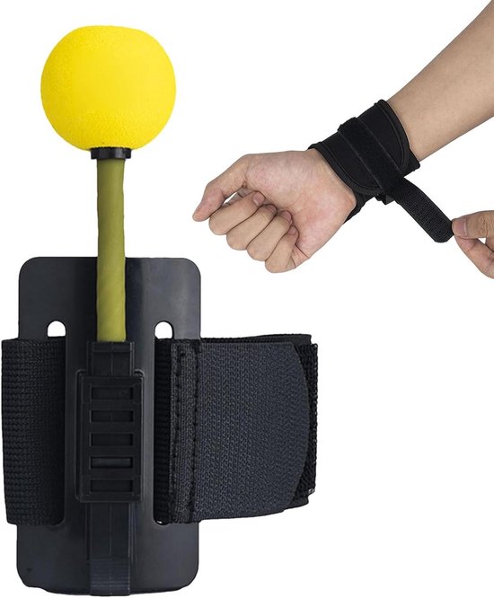 Golf Polsondersteuning - Golf Swing Trainer - Golfswing Verbeteren - Verstelbare 5 Niveaus - 186 cm - Zwart van GOLF