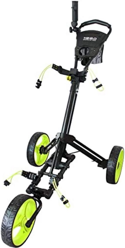 Golf Push Trolley - Golftrolley - Sporten - Aluminium frame - 40x33x82cm - Zwart/Gunmetal