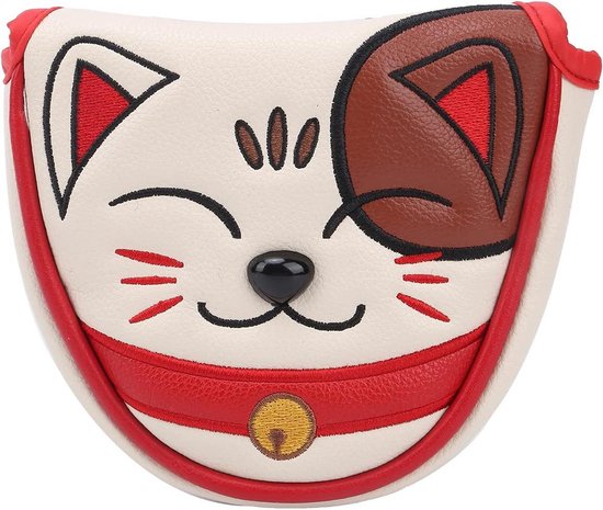 Golf Putter Cover - Mallet Headcover Guard - Club Beschermen - Magnetische Sluiting - 162 x 138 cm - Zwart van GOLF