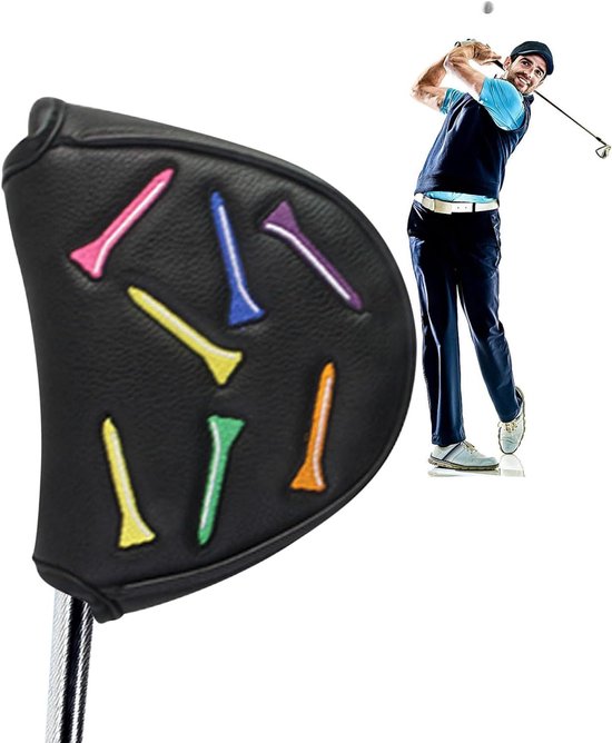 Golf Putter Hoezen - Beschermhoes Clubs - Golfclub Bescherming - Magneetsluiting - 6.5 inch - Zwart van GOLF