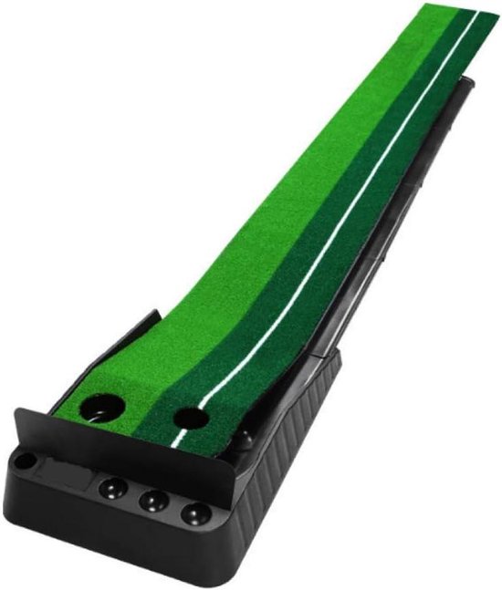 Golf Putter Set - Oefenmat Golf - Binnen Golfen - Automatische Bal Retour - 128.5 cm Lang - Groen