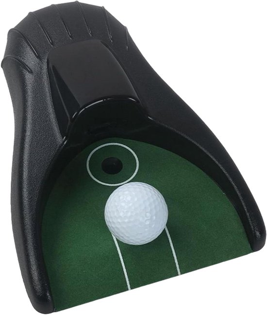 Golf Putting Cup - Golf Trainingshulp - Putting Oefenen - Automatische Balterugkeer - 25 x 17 cm - Zwart van GOLF