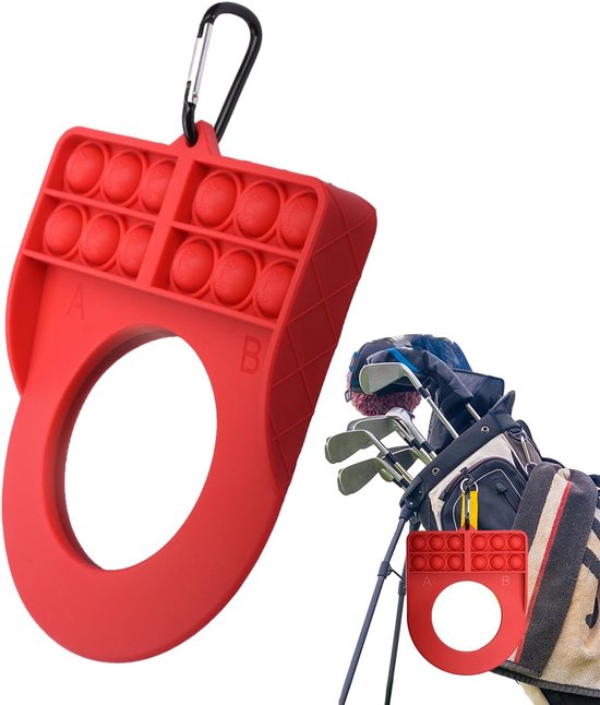 Golf Putting Cup - Golfer Putter Trainer - Golfvaardigheid Verbeteren - Duurzaam Siliconen Staal - 15.3 x 12.5 cm - Rood