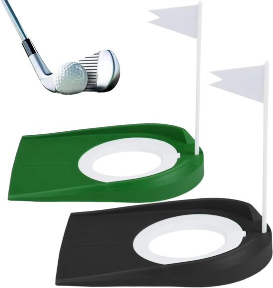 Golf Putting Cup Set met Vlag - Oefenhulpmiddel voor Binnen en Buiten, Verstelbare Putting Hole en Vlag, Verbeter je Swing en Precisie met deze Golfaccessoires