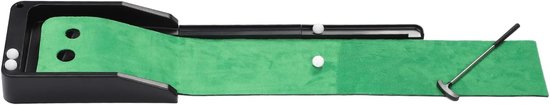 Golf Putting Green Mat met Auto Ball Return System, Desktop Club Putter Trainer Rubberen Basis Club Ball Putting Oefenset voor Thuiskantoor Achtertuin Binnen Buiten Gebruik van Merkloos
