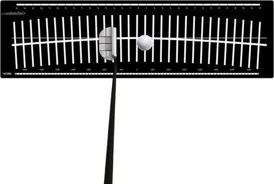 Golf Putting Mat - Golf Trainingsmat - Golfvaardigheden Verbeteren - Unieke Boogconfiguratie - 50 x 300 cm - Multicolor