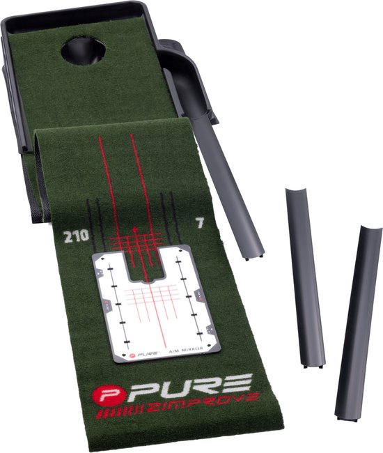 Golf Putting Mat Incl. Putting Mirror - 275x30cm - Indoor Golf van Pure2Improve