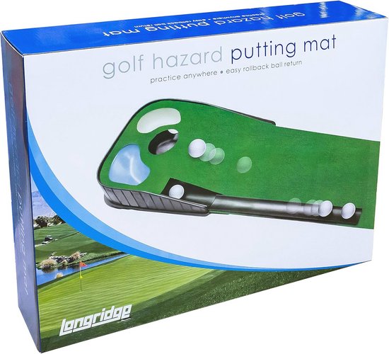 Golf Putting Mat met Automatische Balterugloop en Water- en Bunkerhazards voor Thuis en Kantoor van Merkloos