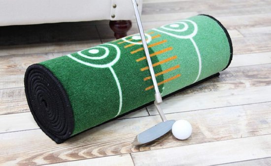 Golf Putting Mat - Oefenmat Golf - Putting Trainen - Verschillende Oefenzones - 300x50 cm - Groen van GOLF