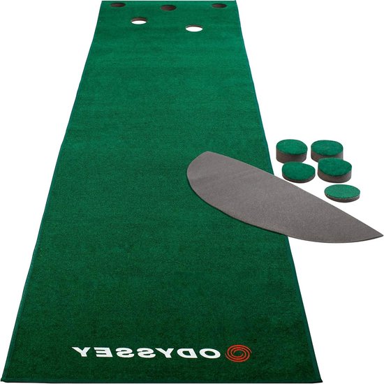 Golf Putting Mat - Putting Green - Oefen Putting - Simuleert Echt Groen - 12 x 3 Voet - Zwart van Merkloos