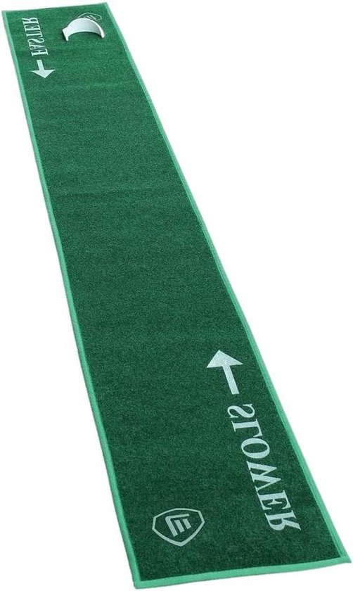 Golf Putting Mat - Putting Trainer - Golf Putting Oefenen - Dubbele Snelheid Ontwerp - 242cm x 36cm - Groen
