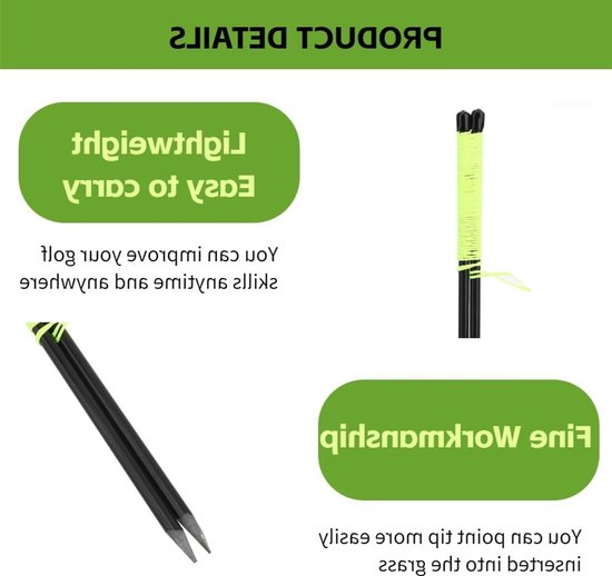 Golf Putting String Stick voor Precisie Aligneren en Verbeteren van je Swing - Trainingshulpmiddel voor Golfvaardigheden van Merkloos