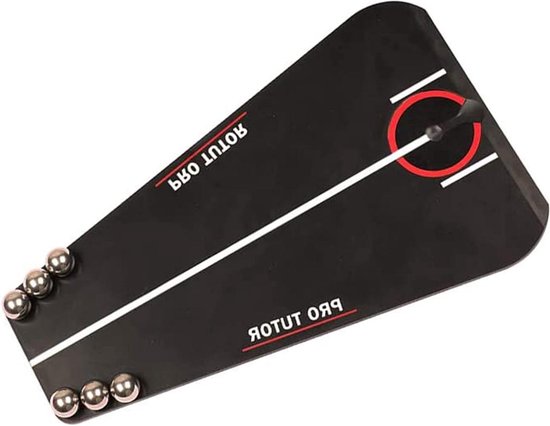 Golf Putting Trainer - Putting Hulpmiddel - Golfvaardigheid Verbeteren - Controleert Uitlijning - 221 x 130 mm - Zwart
